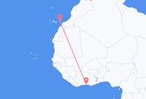 Flyreiser fra Abidjan, til Ajuy