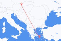 Vluchten van Bratislava, Slowakije naar Naxos, Griekenland