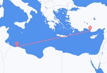 从的黎波里飞往加济帕萨的航班