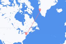 来自美国出发地 費城目的地 格陵兰努克的航班