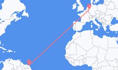 Flyreiser fra Cayenne, Frankrike til Düsseldorf, Tyskland