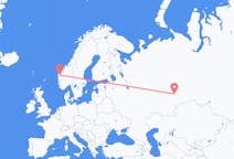 Fly fra Yekaterinburg til Førde i Sunnfjord