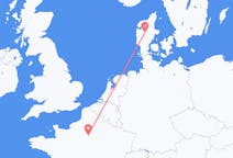 Flights from Paris, France to Karup, Denmark