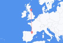 Flights from Zaragoza, Spain to Durham, England, the United Kingdom