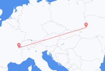Vluchten van Lviv, Oekraïne naar Genève, Zwitserland