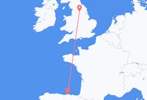 Flyreiser fra Santander, Spania til Leeds, England