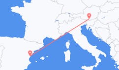 Flyreiser fra Klagenfurt, Østerrike til Castelló de la Plana, Spania