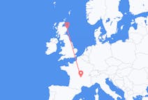 Flyreiser fra Clermont-Ferrand, Frankrike til Aberdeen, Skottland