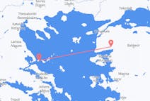 Flyreiser fra Edremit, Tyrkia til Skiathos, Hellas