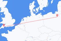 Flights from Szymany, Szczytno County, Poland to Exeter, the United Kingdom