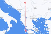 セルビアのクラリエボからから、ギリシャのザキントス島までのフライト