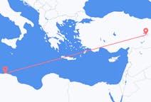 Flyreiser fra Tripoli, til Elazig