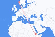 出发地 埃塞俄比亚出发地 亚的斯亚贝巴目的地 挪威海宁格松的航班