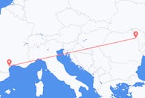 Flyrejser fra Aspiran, Frankrig til Iași, Rumænien