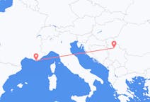 Lennot Belgradista, Serbia Touloniin, Ranska