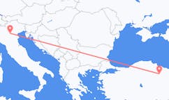 Flyreiser fra Tokat, Tyrkia til Verona, Italia