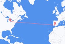 Flights from Detroit, the United States to Seville, Spain