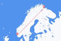 Flug frá Kirkenes, Noregi til Stafangurs, Noregi