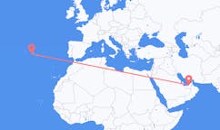Flyg från Abu Dhabi, Förenade Arabemiraten till Pico, Portugal