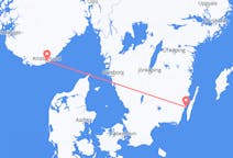Vols depuis la ville de Kalmar vers la ville de Kristiansand
