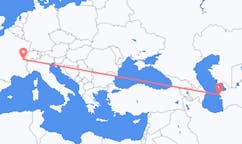 Flyg från Türkmenbaşy, Turkmenistan till Genève, Schweiz