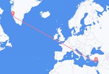 Flüge von Larnaka, Zypern nach Nuuk, Grönland