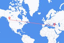 加拿大出发地 乔治王子城飞往加拿大目的地 Nevsehir的航班