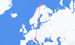 Flyg från Sørkjosen, Norge till Pescara, Italien
