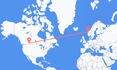 캐나다 메디신 햇에서 출발해 노르웨이 볼다로(으)로 가는 항공편