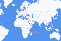 Flyg från Rodrigues, Mauritius till Riga, Lettland