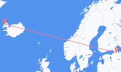 Flights from the city of Saint Petersburg, Russia to the city of Ísafjörður, Iceland