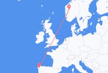Flyg från Santiago de Compostela (regionhuvudort) till Sogndal