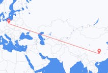 Flyreiser fra Zhangjiajie, Kina til Poznań, Polen