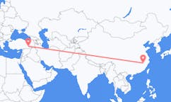 Loty z Shangrao, Chiny do Diyarbakiru, Turcja