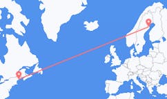 Flyreiser fra Rockland, USA til Skelleftea, Sverige
