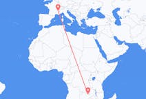 Voli from Ndola, Zambia to Grenoble, Francia