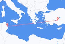 Flyreiser fra Monastir, Tunisia til Konya, Tyrkia