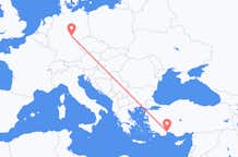 出发地 德国出发地 埃尔福特目的地 土耳其安塔利亚的航班