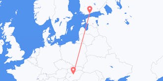 헝가리에서 핀란드까지 운항하는 항공편