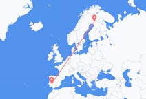 Flyg från Badajoz till Rovaniemi
