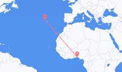 Flyreiser fra Lagos, til Terceira