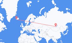 ロシアのから Irkutsk、アイスランドのへ レイキャビクフライト