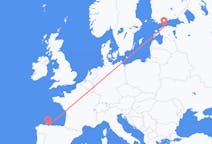 Flights from Tallinn to Santiago del Monte