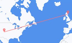 Flyreiser fra Pueblo, USA til Aberdeen, Skottland