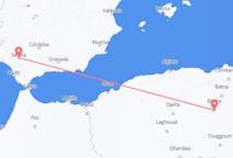 Flyrejser fra Biskra, Algeriet til Sevilla, Spanien