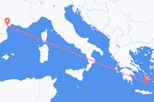 Fly fra Béziers til Santorini