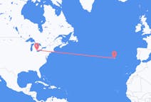 Flyrejser fra Windsor, Canada til Ponta Delgada, Portugal
