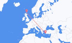 Flyrejser fra Kirkwall, Skotland til Bodrum, Tyrkiet