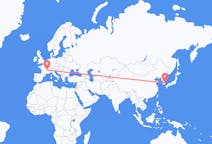 Flights from Ulsan, South Korea to Lyon, France