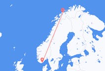 Voos de Kristiansand, Noruega para Tromsø, Noruega
